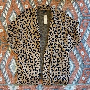 [jcrew] NWT Leopard Sophie Sweater Blazer